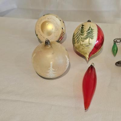 Large Vintage Glass Christmas Ornaments (BLR-JS)