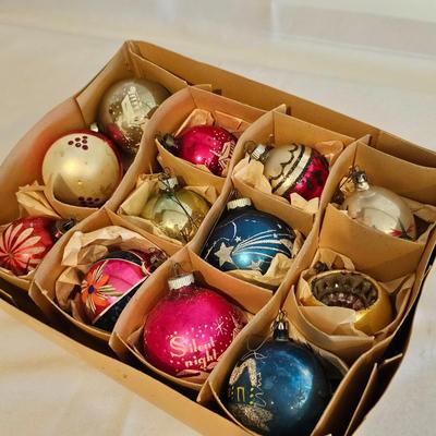 Large Vintage Glass Christmas Ornaments (BLR-JS)