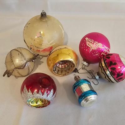 Large Vintage Glass Christmas Ornaments (BLR-JS)