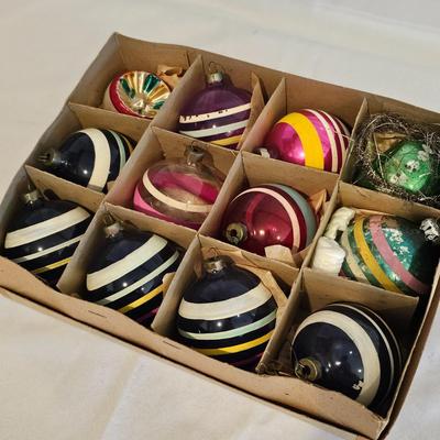 Large Vintage Glass Christmas Ornaments (BLR-JS)