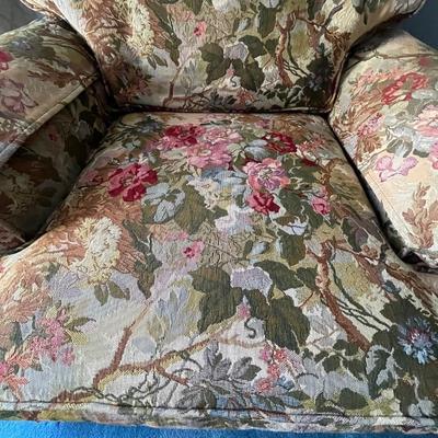 Lovely Floral Club Chair by Massoud (P-BC)