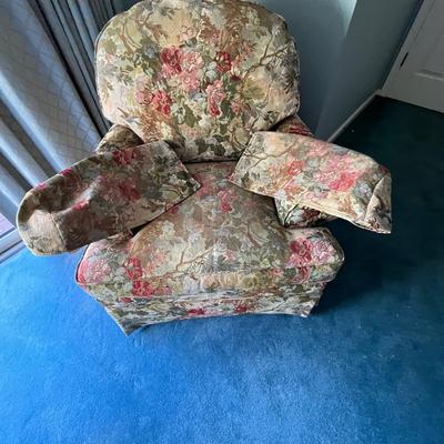 Lovely Floral Club Chair by Massoud (P-BC)