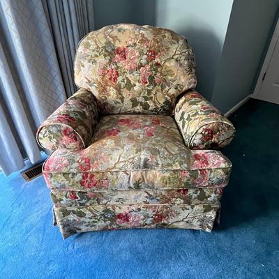 Lovely Floral Club Chair by Massoud (P-BC)
