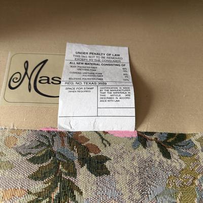 Lovely Floral Club Chair & Ottoman by Massoud (P-BC)