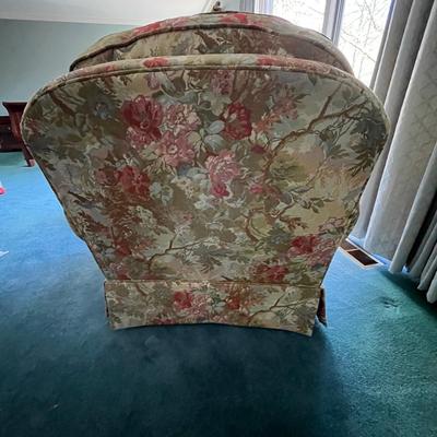 Lovely Floral Club Chair by Massoud (P-BC)