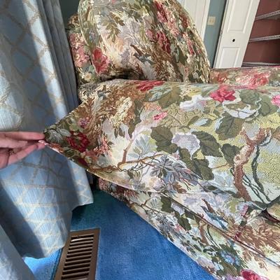 Lovely Floral Club Chair by Massoud (P-BC)