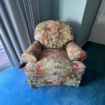Lovely Floral Club Chair by Massoud (P-BC)