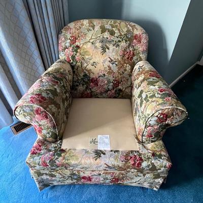 Lovely Floral Club Chair by Massoud (P-BC)