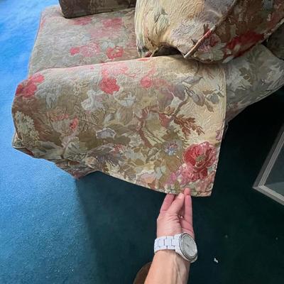 Lovely Floral Club Chair by Massoud (P-BC)