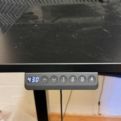 Sale Photo Thumbnail #972: Flexspot Ultrawide Curved Gaming Table  55" W X 34" D  Steel Legs with a power adjustable height adjustment Works