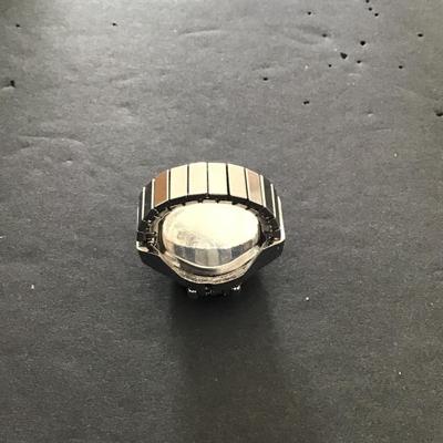 Sale Photo Thumbnail #28: Very nice Silvertone Watch ring needs a new battery.