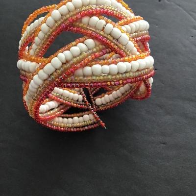 Sale Photo Thumbnail #43: very nice multicolored beaded bracelet. Please see attached photos.