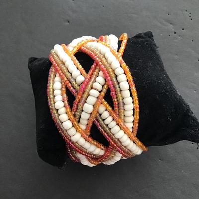 Sale Photo Thumbnail #42: very nice multicolored beaded bracelet. Please see attached photos.