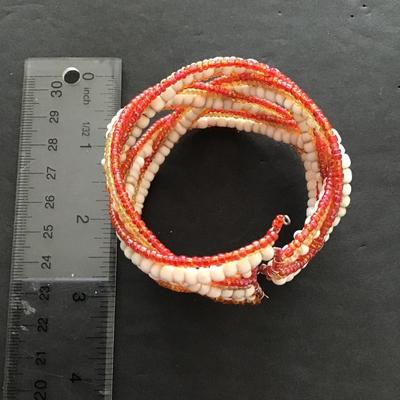 Sale Photo Thumbnail #45: very nice multicolored beaded bracelet. Please see attached photos.