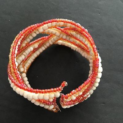 Sale Photo Thumbnail #44: very nice multicolored beaded bracelet. Please see attached photos.