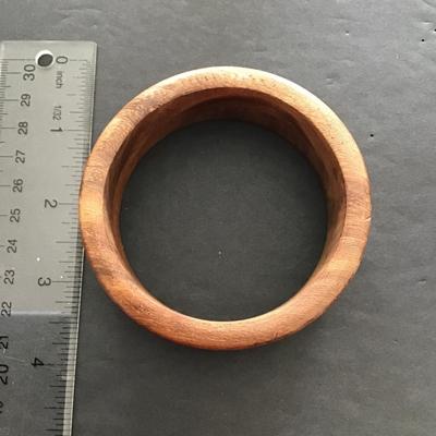 Sale Photo Thumbnail #51: Wooden and brass bangle. Please see attached photos.