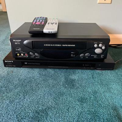Sharp VCR and Sony DVD Player (P-BC)