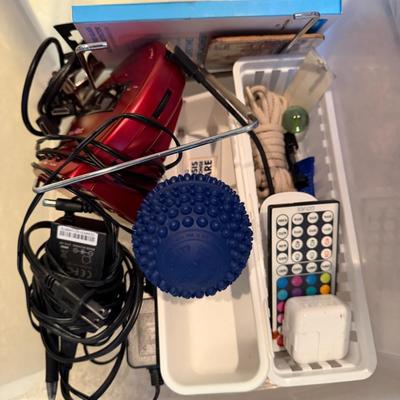 Sale Photo Thumbnail #1012: Three Drawer Plastic Storage Cabinet and all contents