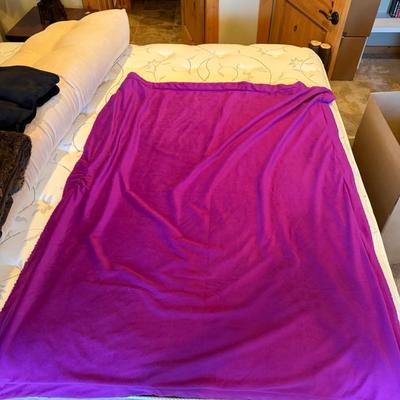 Sale Photo Thumbnail #1018: Purple Throw Blanket 34"X58"