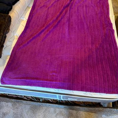 Sale Photo Thumbnail #1019: Purple Throw Blanket 34"X58"