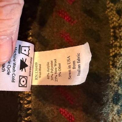 Sale Photo Thumbnail #1027: Wooded River Wool Blend Blanket 58"x72"