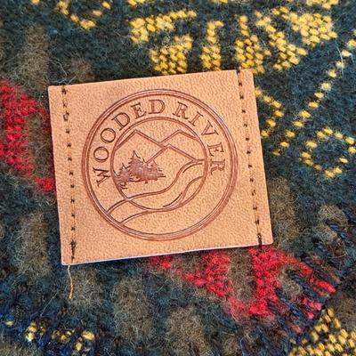 Sale Photo Thumbnail #1029: Wooded River Wool Blend Blanket 58"x72"