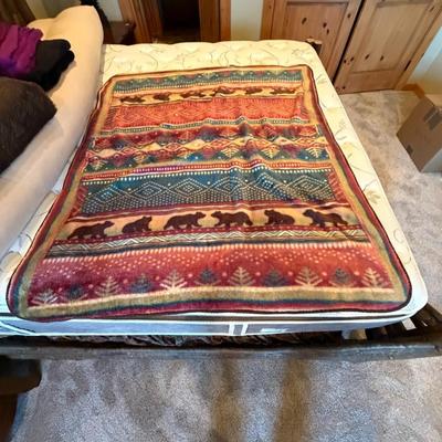 Sale Photo Thumbnail #1034: Bear Print Throw  48"X55"