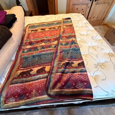 Sale Photo Thumbnail #1033: Bear Print Throw  48"X55"