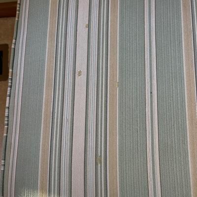 Striped Swivel Arm Chair and Ottoman (D-BC)