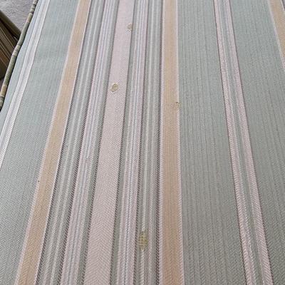 Wesley Hall Striped Swivel Arm Chair and Ottoman (D-BC)