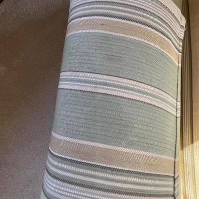 Striped Swivel Arm Chair and Ottoman (D-BC)