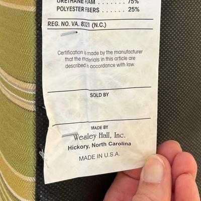 Striped Swivel Arm Chair and Ottoman (D-BC)