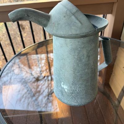 Sale Photo Thumbnail #1086: Vintage Style Galvanized Metal Oil Can