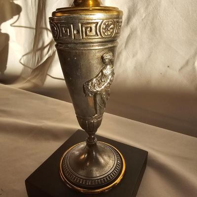 Vintage Pewter & Brass Lamp (BLR-JS)