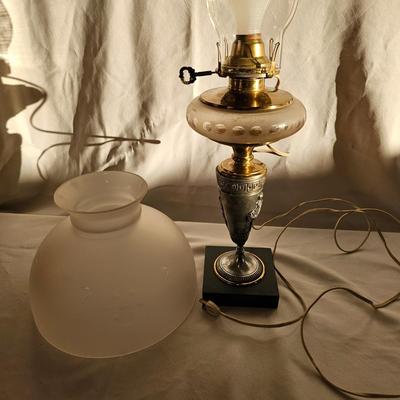Vintage Pewter & Brass Lamp (BLR-JS)