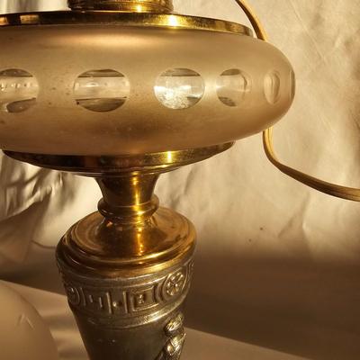 Vintage Pewter & Brass Lamp (BLR-JS)