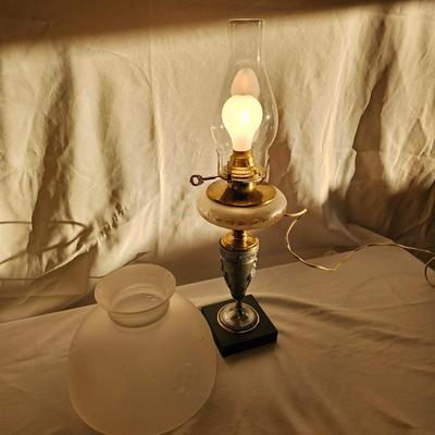 Vintage Pewter & Brass Lamp (BLR-JS)