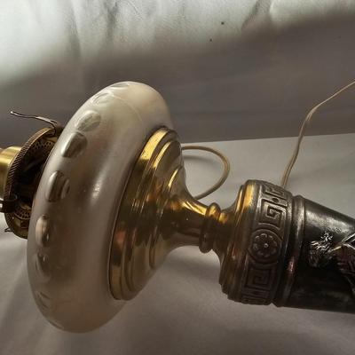 Vintage Pewter & Brass Lamp (BLR-JS)