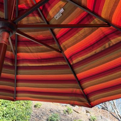 Orange Table Umbrella Includes Stand