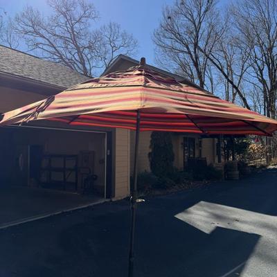 Orange Table Umbrella Includes Stand