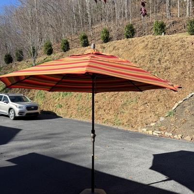 Orange Table Umbrella Includes Stand