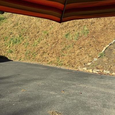 Orange Table Umbrella Includes Stand