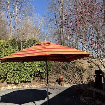 Orange Table Umbrella Includes Stand