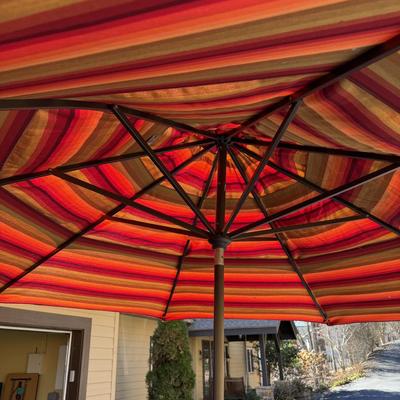 Orange Table Umbrella Includes Stand