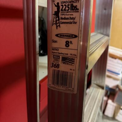 Sale Photo Thumbnail #1140: Werner 8" Aluminum Ladder