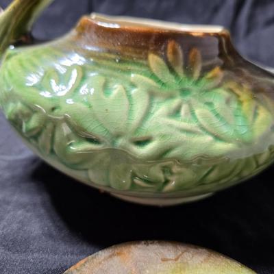 McCoy Pottery "Daisy" pattern tea set, produced in the United States in the 1940's