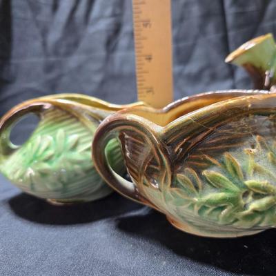 McCoy Pottery "Daisy" pattern tea set, produced in the United States in the 1940's