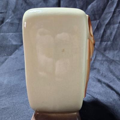 1940-50's MCM Royal Copley ceramic doe and fawn planter or vase