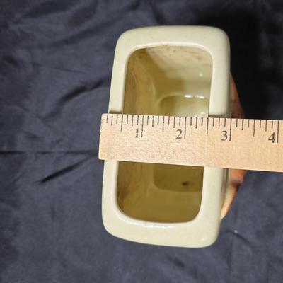 1940-50's MCM Royal Copley ceramic doe and fawn planter or vase