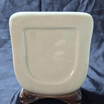 1940-50's MCM Royal Copley ceramic doe and fawn planter or vase